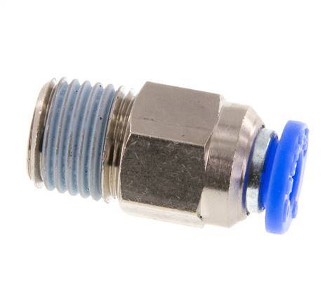 Raccord à Enfoncer 6mm et R1/4'' Mâle Autobloquant en Laiton/PBT 0-10bar (0-145psi) [2 pièces].