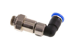 Coude 4mm & G1/8'' Joint rapide pivotant Filets mâles Push-In Laiton nickele/PBT NBR Rotatif