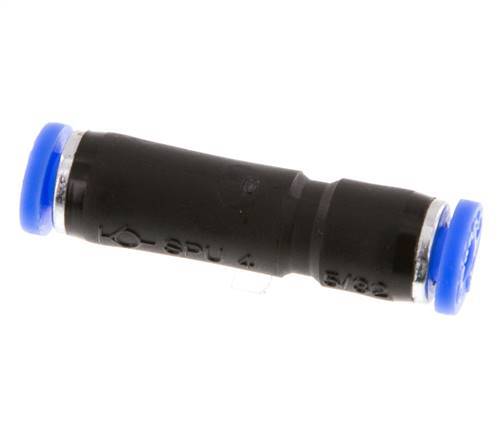 Raccord enfichable 4mm autobloquant en laiton/PBT 0-10bar (0-145psi) [2 pièces].