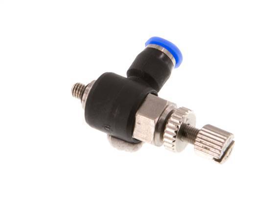 Flow Control Silencer Meter-Out Elbow 3 mm - M3 Brass/PBT
