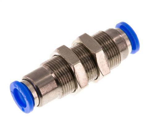 Raccord à Enfoncer 8mm Autobloquant en Laiton/Cloison PBT 0-10bar (0-145psi)