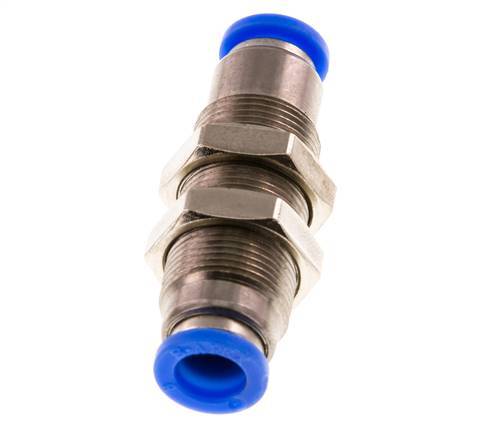 Raccord à Enfoncer 8mm Autobloquant en Laiton/Cloison PBT 0-10bar (0-145psi)