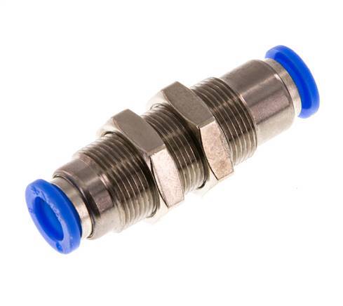 Raccord à Enfoncer 8mm Autobloquant en Laiton/Cloison PBT 0-10bar (0-145psi)