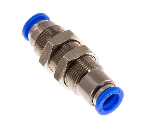 Raccord à Enfoncer 8mm Autobloquant en Laiton/Cloison PBT 0-10bar (0-145psi)
