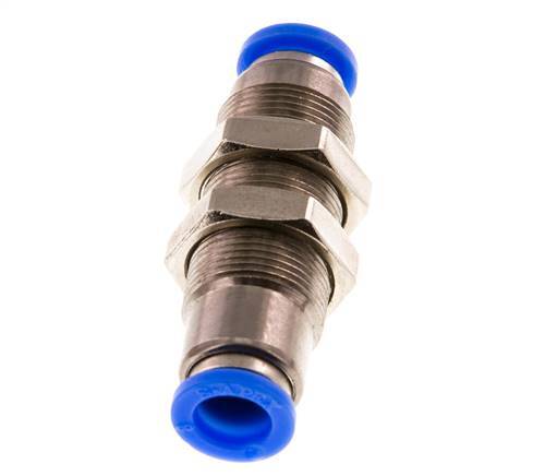 Raccord à Enfoncer 8mm Autobloquant en Laiton/Cloison PBT 0-10bar (0-145psi)