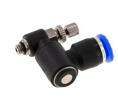 Silencieux Flow Control Meter-Out Rotatif 6 mm - M5 Brass/PA 66