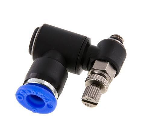 Silencieux Flow Control Meter-Out Rotatif 6 mm - M5 Brass/PA 66
