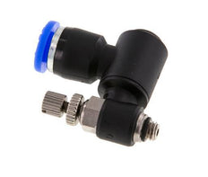 Silencieux Flow Control Meter-Out Rotatif 6 mm - M5 Brass/PA 66