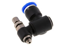Silencieux Flow Control Meter-Out Rotatif 6 mm - M5 Brass/PA 66