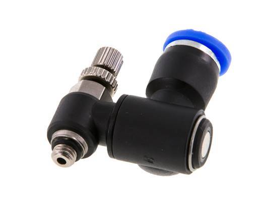 Silencieux Flow Control Meter-Out Rotatif 6 mm - M5 Brass/PA 66