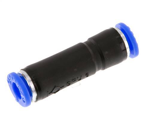 Raccord enfichable 6mm autobloquant en laiton/PBT 0-10bar (0-145psi) [2 pièces].