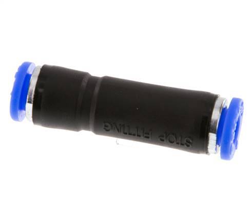 Push-In Fitting 6mm Auto Shut-Off Brass/PBT 0-10bar (0-145psi) [2 Pieces]