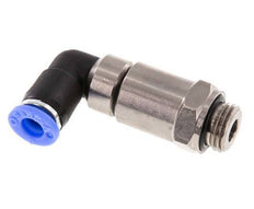 coude 6mm & G1/4'' Joint rapide pivotant Filets mâles à enfoncer Laiton nickele/PBT NBR Rotatif
