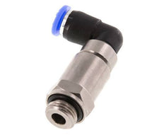 coude 6mm & G1/4'' Joint rapide pivotant Filets mâles à enfoncer Laiton nickele/PBT NBR Rotatif
