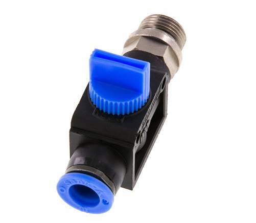vanne manuelle d'arrêt 3/2 10 mm - G3/8'' plastique/laiton Filetage côté ventilation