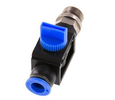 vanne manuelle d'arrêt 3/2 10 mm - G3/8'' plastique/laiton Filetage côté ventilation