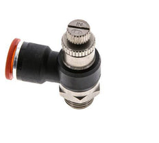 Coude d'entrée pour silencieux de contrôle de débit 10 mm - G1/4'' laiton/PA 66