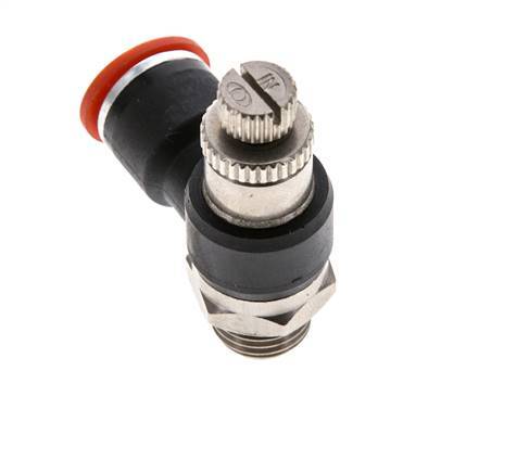 Coude d'entrée pour silencieux de contrôle de débit 10 mm - G1/4'' laiton/PA 66