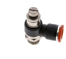 Coude d'entrée pour silencieux de contrôle de débit 10 mm - G1/4'' laiton/PA 66