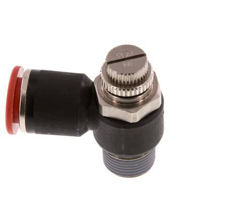 Coude d'entrée du silencieux Flow Control 12 mm - R3/8'' Brass/PA 66