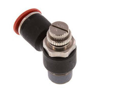 Coude d'entrée du silencieux Flow Control 12 mm - R3/8'' Brass/PA 66