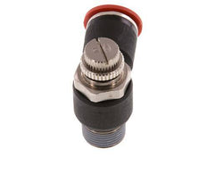 Coude d'entrée du silencieux Flow Control 12 mm - R3/8'' Brass/PA 66
