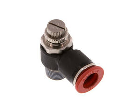 Coude d'entrée du silencieux Flow Control 12 mm - R3/8'' Brass/PA 66