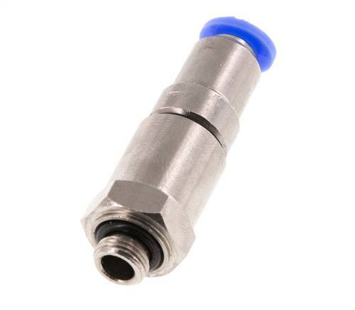 6mm & G1/8'' Quick Swivel Joint Push-In-Male Threads Laiton nickele/PBT NBR Rotatif