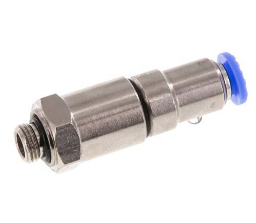 6mm & G1/8'' Quick Swivel Joint Push-In-Male Threads Laiton nickele/PBT NBR Rotatif