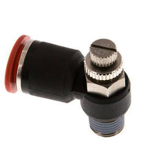 Coude d'entrée du silencieux Flow Control 12 mm - R1/4'' Brass/PA 66