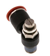 Coude d'entrée du silencieux Flow Control 12 mm - R1/4'' Brass/PA 66