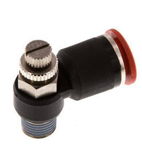 Coude d'entrée du silencieux Flow Control 12 mm - R1/4'' Brass/PA 66