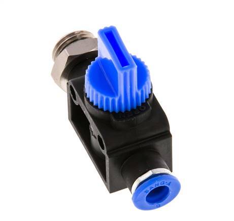 vanne manuelle d'arrêt à 3/2 voies 10 mm - G1/2'' plastique/laiton Ventilation côté tube