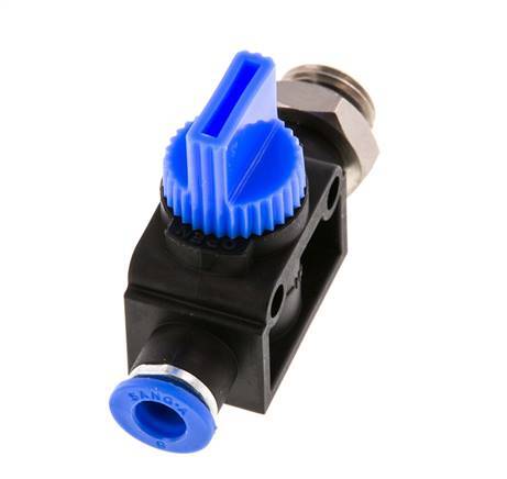 vanne manuelle d'arrêt à 3/2 voies 10 mm - G1/2'' plastique/laiton Ventilation côté tube