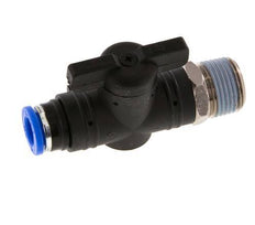 2-Way Straight Ball Valve 8 mm - R3/8'' Plastic/Brass