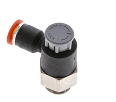 Vanne de régulation de débit Coude d'entrée 6 mm - G1/4'' Laiton/ Contre-écrou PA 66