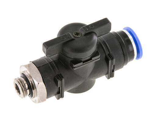 2-Way Straight Ball Valve 12 mm - G1/4'' Plastic/Brass