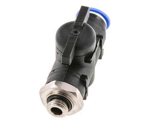 vanne à boule droite à 2 voies 12 mm - G1/4'' plastique/laiton