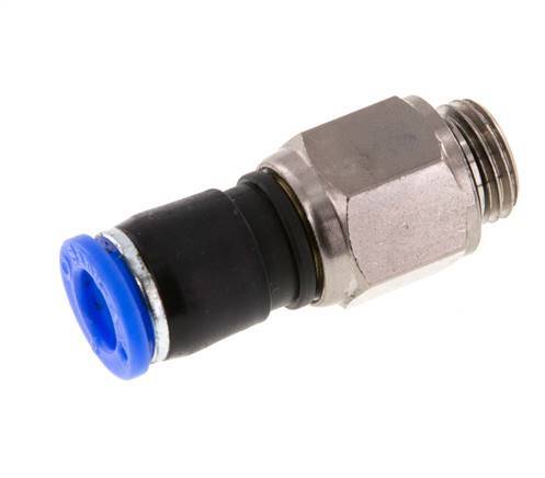 8mm & G1/4'' Joint pivotant Filetages mâles à enfoncer Laiton nickele/PBT NBR Rotatif