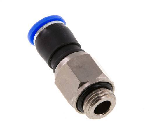 8mm & G1/4'' Joint pivotant Filetages mâles à enfoncer Laiton nickele/PBT NBR Rotatif