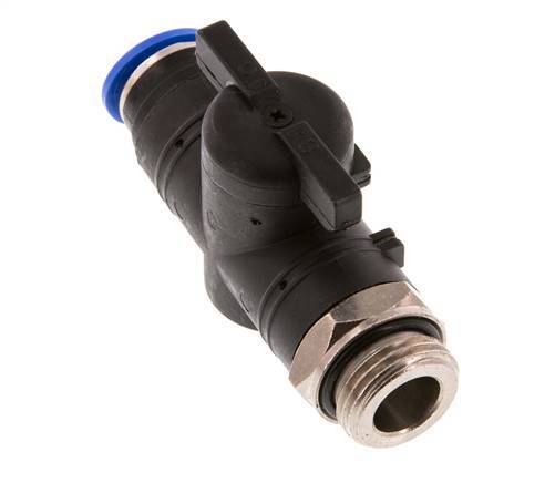 vanne à boule droite à 2 voies 12 mm - G1/2'' plastique/laiton