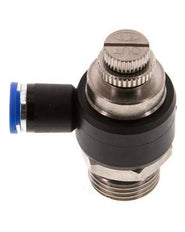 Coude de sortie de compteur du silencieux Flow Control 8 mm - G1/2'' laiton/PA 66