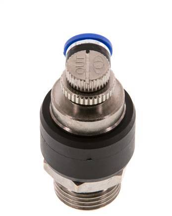 Coude de sortie de compteur du silencieux Flow Control 8 mm - G1/2'' laiton/PA 66