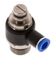 Coude de sortie de compteur du silencieux Flow Control 8 mm - G1/2'' laiton/PA 66