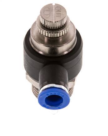 Coude de sortie de compteur du silencieux Flow Control 8 mm - G1/2'' laiton/PA 66