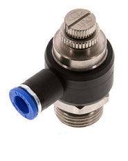 Coude de sortie de compteur du silencieux Flow Control 8 mm - G1/2'' laiton/PA 66