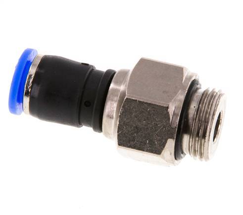 8mm & G3/8'' Joint Tournant Filetages mâles Push-In Laiton Nickele/PBT NBR Rotatif