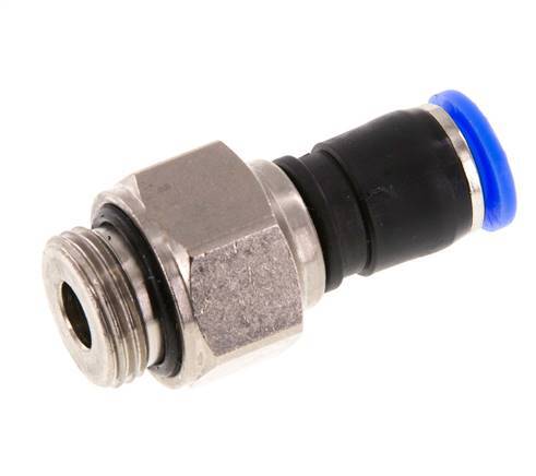 8mm & G3/8'' Joint Tournant Filetages mâles Push-In Laiton Nickele/PBT NBR Rotatif