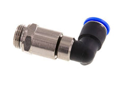 coude 12mm & G1/2'' Joint rapide pivotant Filets mâles à enfoncer Laiton nickele/PBT NBR Rotatif
