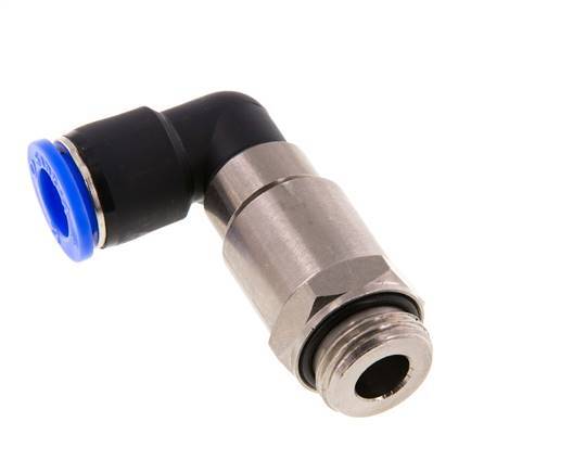 coude 12mm & G1/2'' Joint rapide pivotant Filets mâles à enfoncer Laiton nickele/PBT NBR Rotatif